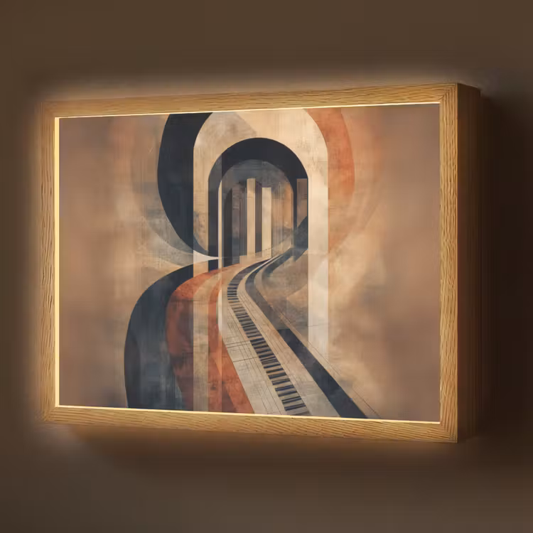Lightbox - Wandlamp - Piano - Toetsen - Abstract — 1