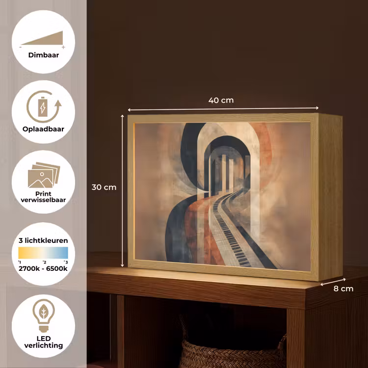 Lightbox - Wandlamp - Piano - Toetsen - Abstract — 10