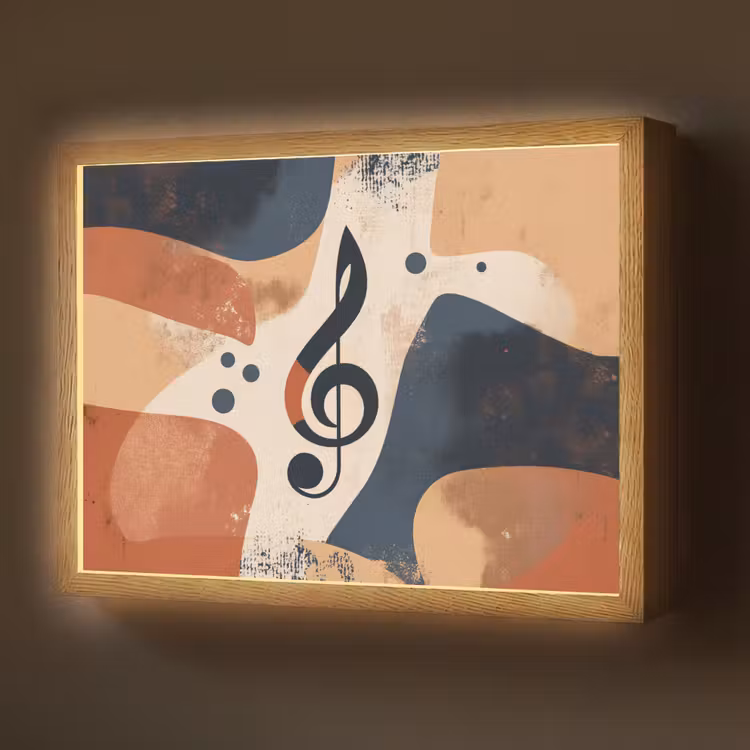 Lightbox - Wandlamp - Sleutel - G - Abstract - Beige — 1