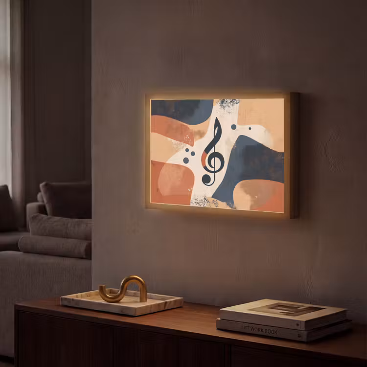 Lightbox - Wandlamp - Sleutel - G - Abstract - Beige — 2