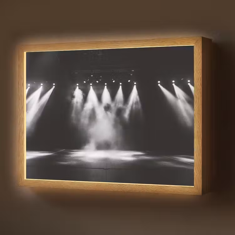 Lightbox - Wandlamp - Theaterzaal - Mist - Spotlights - Zwart — 1