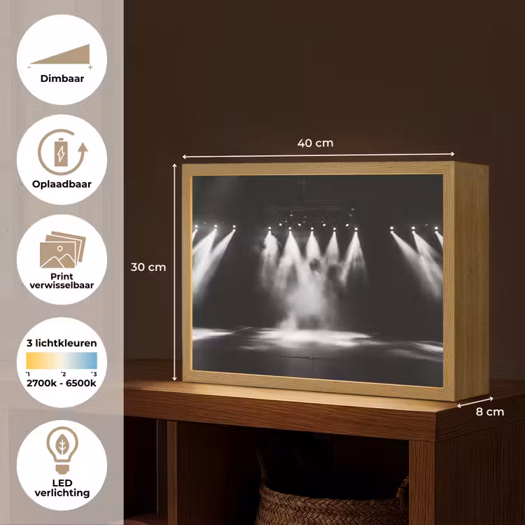 Lightbox - Wandlamp - Theaterzaal - Mist - Spotlights - Zwart — 10