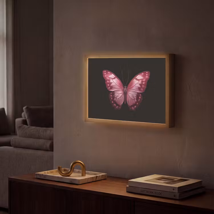 Lightbox - Wandlamp - Vlinder - Fuchsia - Grafisch — 2