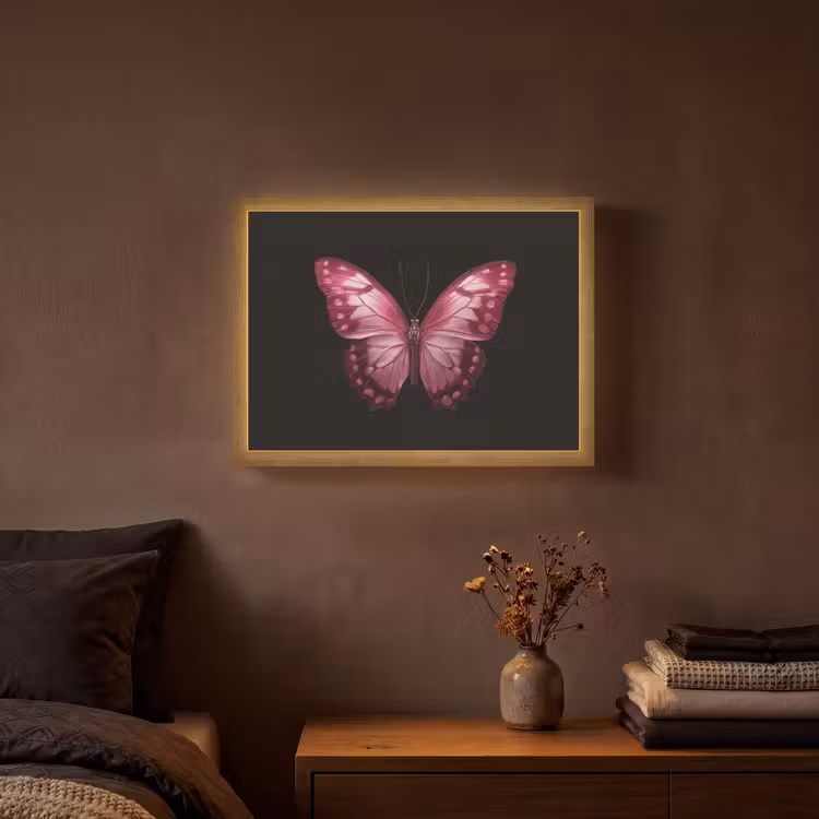 Lightbox - Wandlamp - Vlinder - Fuchsia - Grafisch — 3