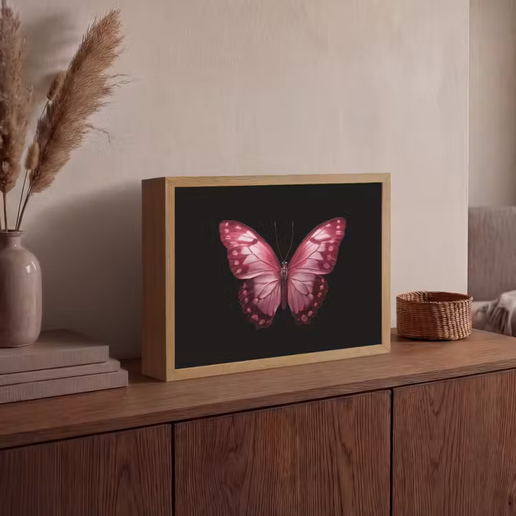 Lightbox - Wandlamp - Vlinder - Fuchsia - Grafisch — 4