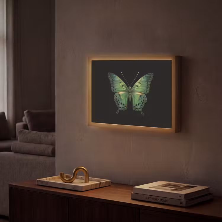 Lightbox - Wandlamp - Vlinder - Groen - Diepte — 2
