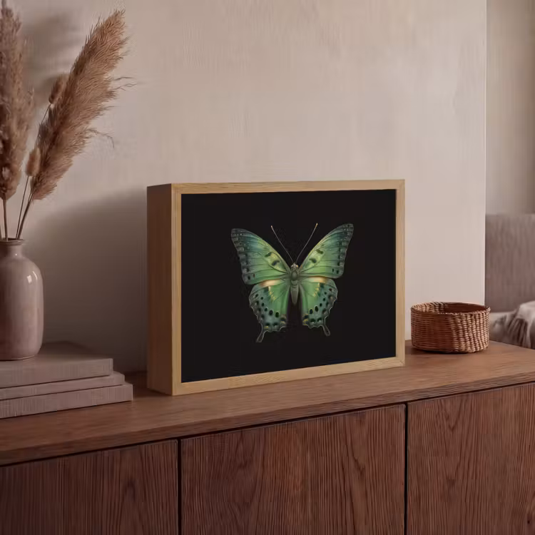 Lightbox - Wandlamp - Vlinder - Groen - Diepte — 4