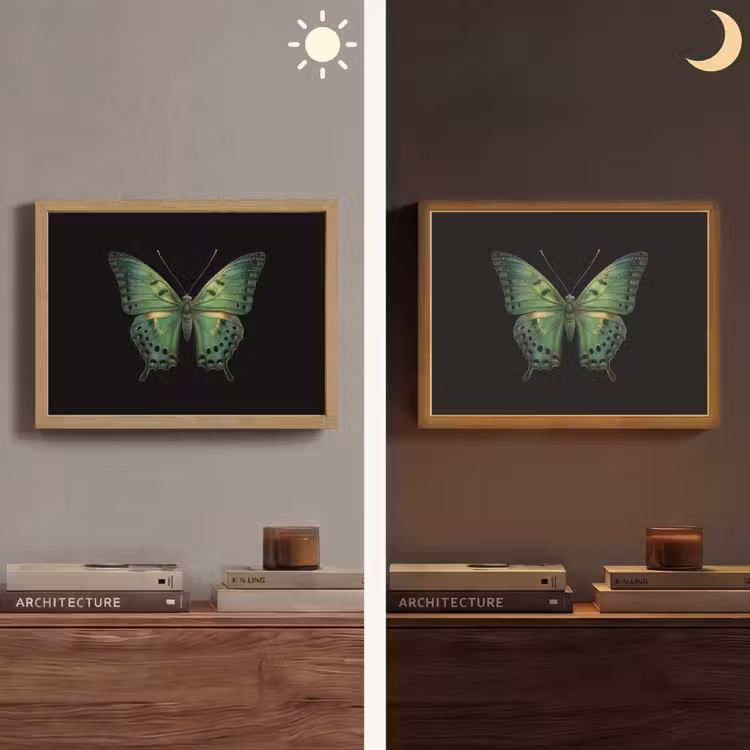 Lightbox - Wandlamp - Vlinder - Groen - Diepte — 6