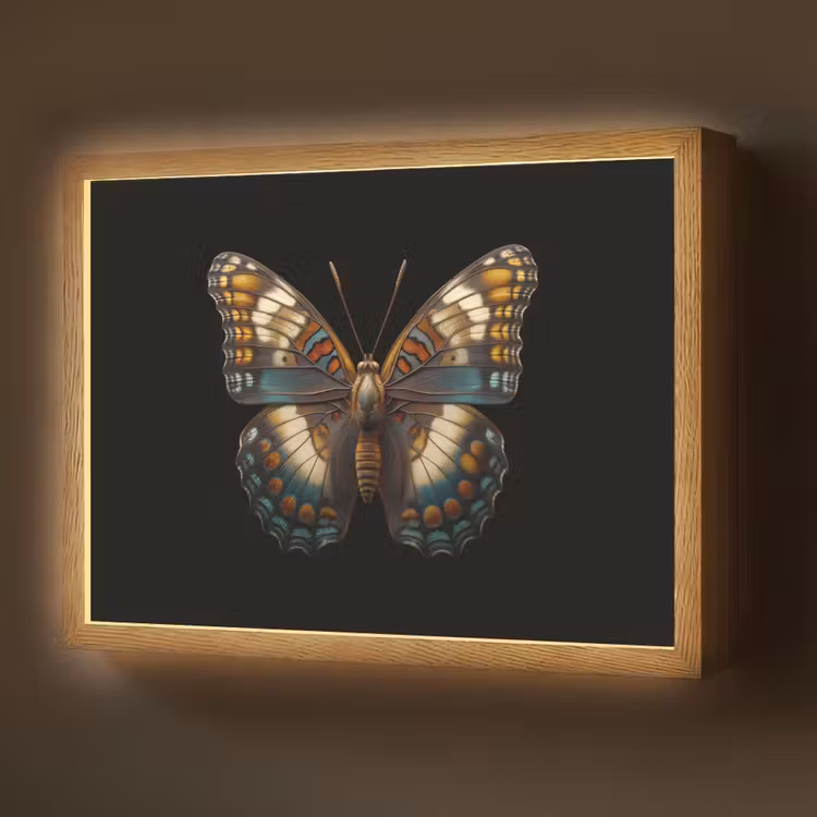 Lightbox - Wandlamp - Vlinder - Kleurrijk - mozaïekachtig — 1