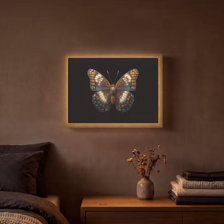 Lightbox - Wandlamp - Vlinder - Kleurrijk - mozaïekachtig — 3