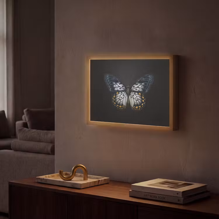 Lightbox - Wandlamp - Vlinder - Monochroom - Balans — 2