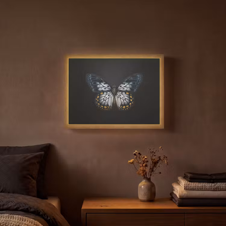 Lightbox - Wandlamp - Vlinder - Monochroom - Balans — 3