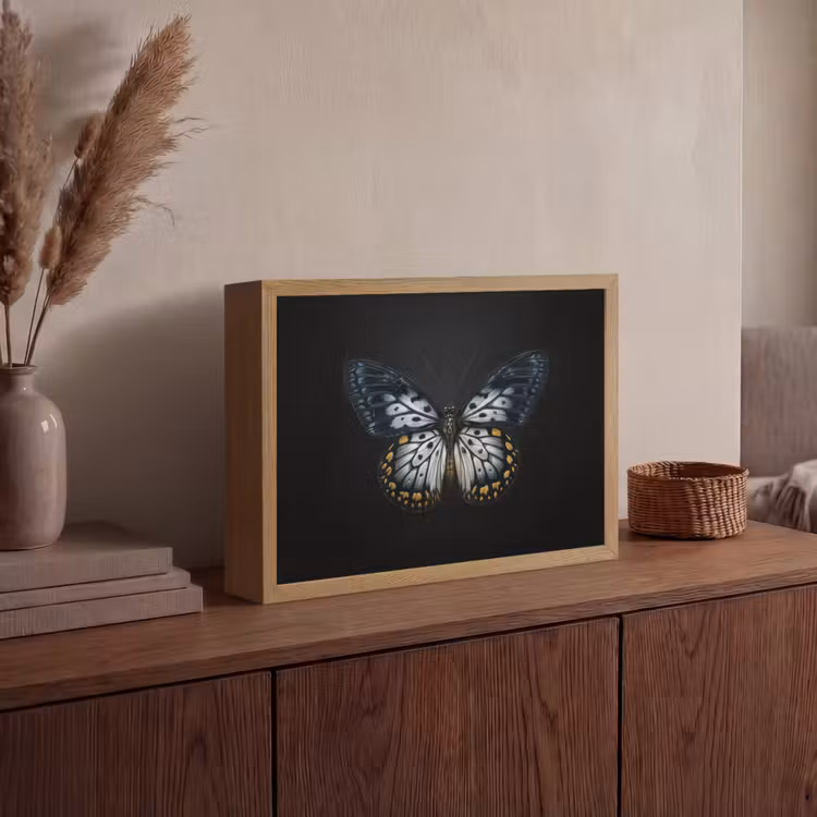 Lightbox - Wandlamp - Vlinder - Monochroom - Balans — 4