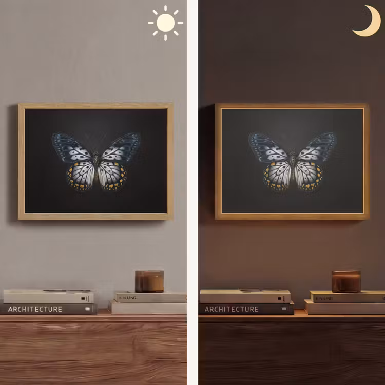 Lightbox - Wandlamp - Vlinder - Monochroom - Balans — 6