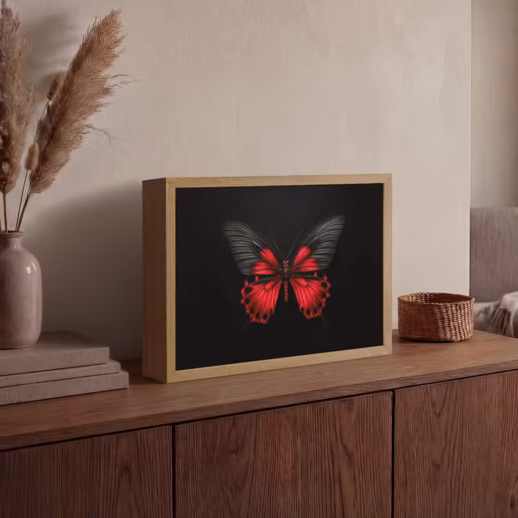 Lightbox - Wandlamp - Vlinder - Rood - Contrast — 4