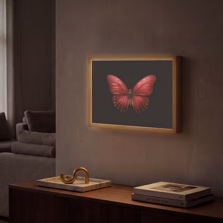 Lightbox - Wandlamp - Vlinder - Rood - Minimalistisch — 2