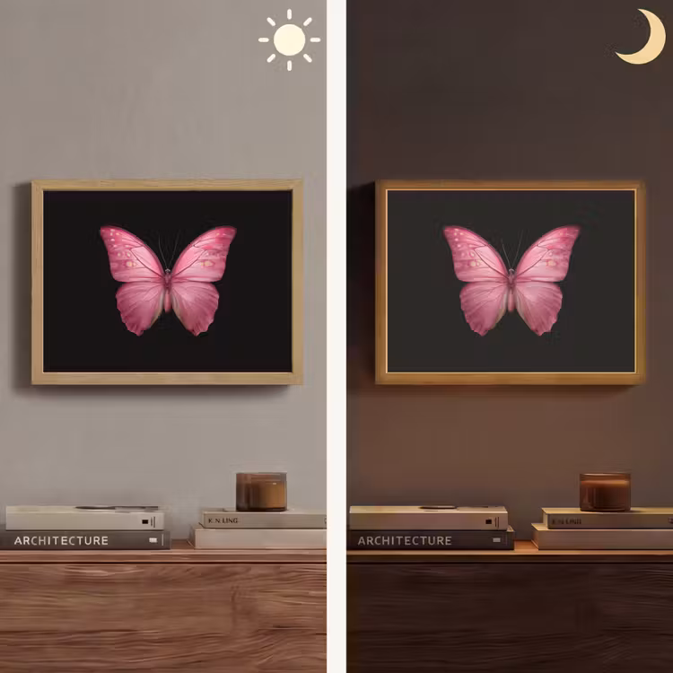 Lightbox - Wandlamp - Vlinder - roze - Elegant — 6