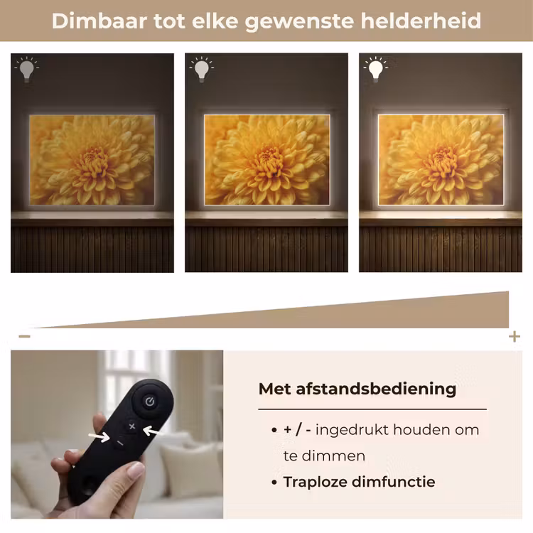 Lightbox - Wandlamp - Geel - Chrysant - Zachtheid — 9