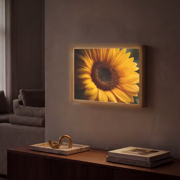 Lightbox - Wandlamp - Geel - Zonnebloem - Zomers — 2