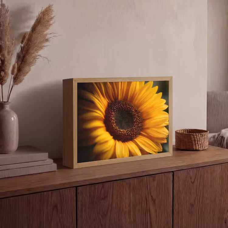 Lightbox - Wandlamp - Geel - Zonnebloem - Zomers — 4