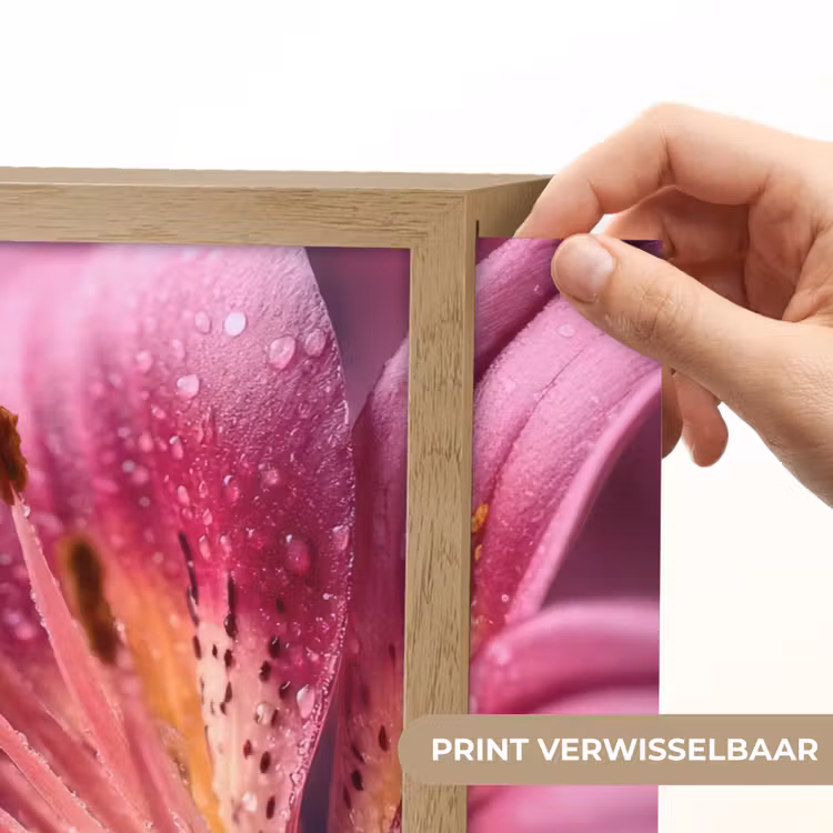Lightbox - Wandlamp - Roze - lelie - Dauwdruppels — 5