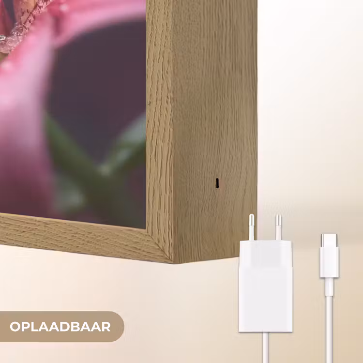 Lightbox - Wandlamp - Roze - lelie - Dauwdruppels — 7