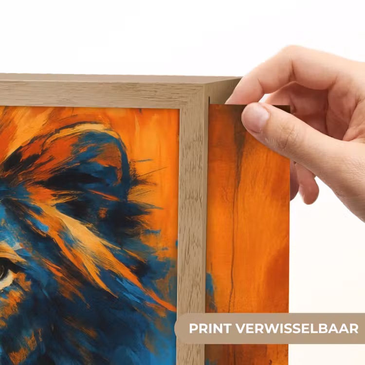 Lightbox - Wandlamp - Schilderij - Leeuwenkop - Oranje — 5