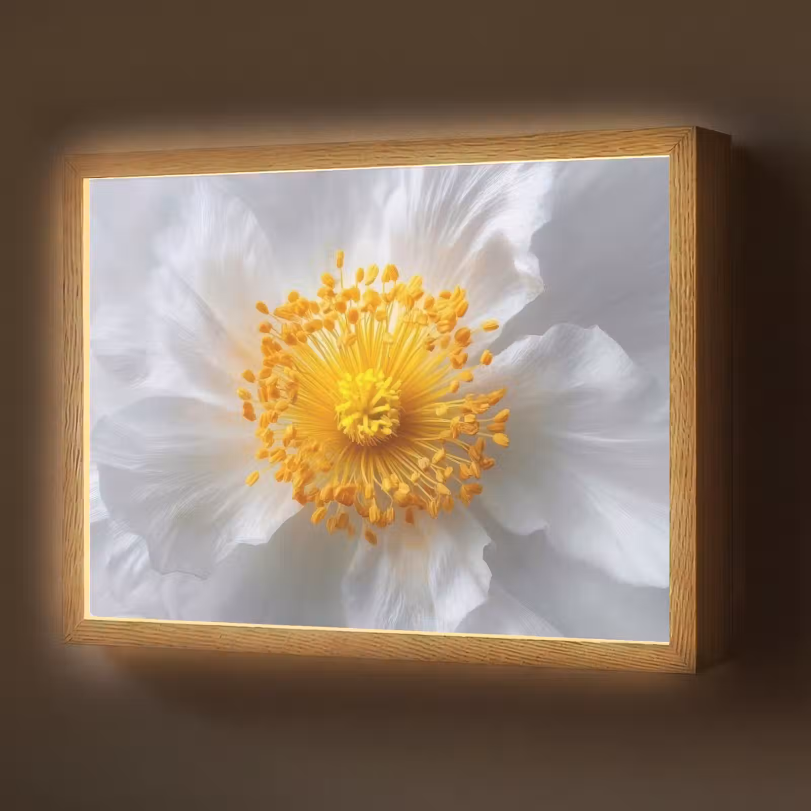 Lightbox - Wandlamp - Wit - Bloem - Elegant — 1
