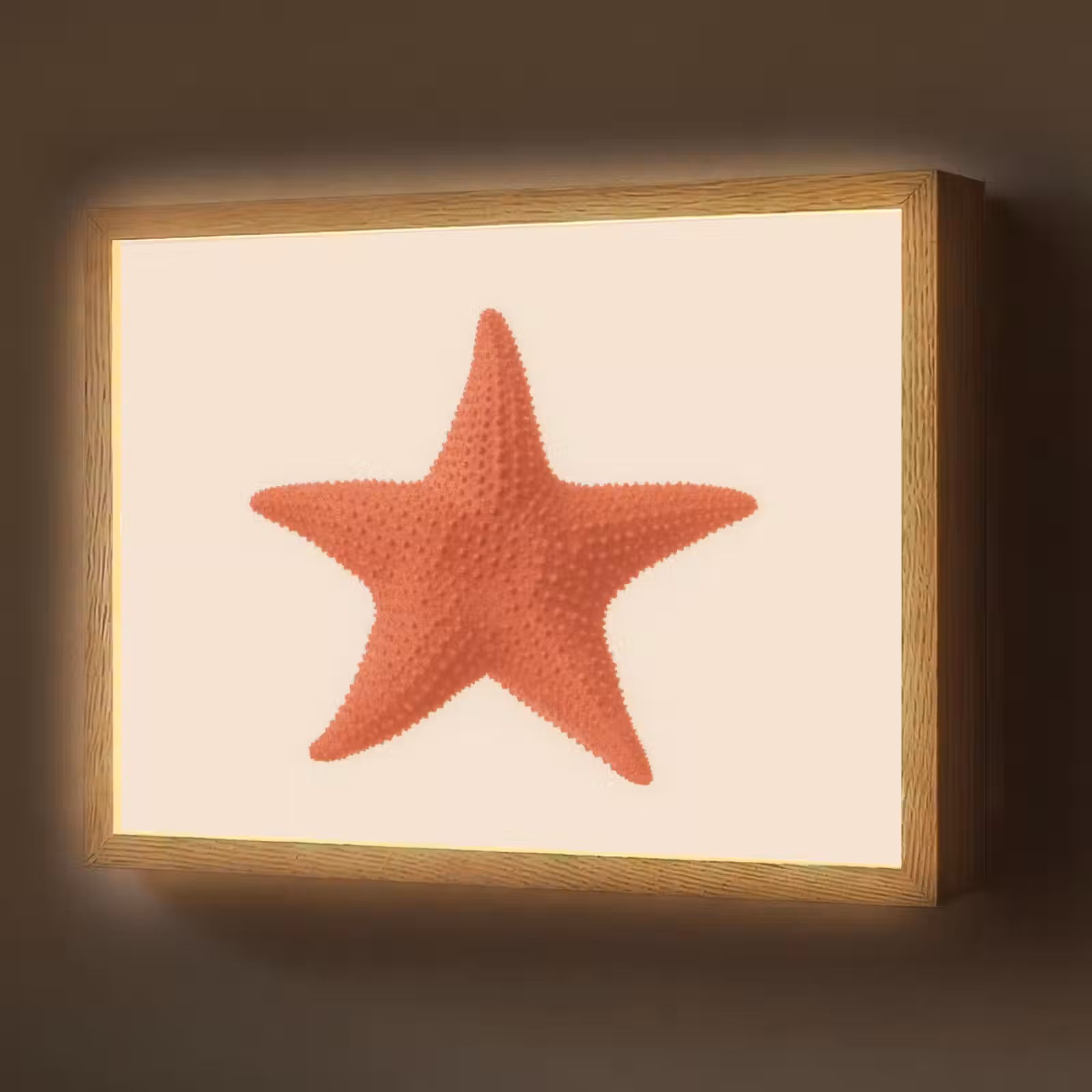 Lightbox - Wandlamp - Zeester - Bobbels - Rood — 1