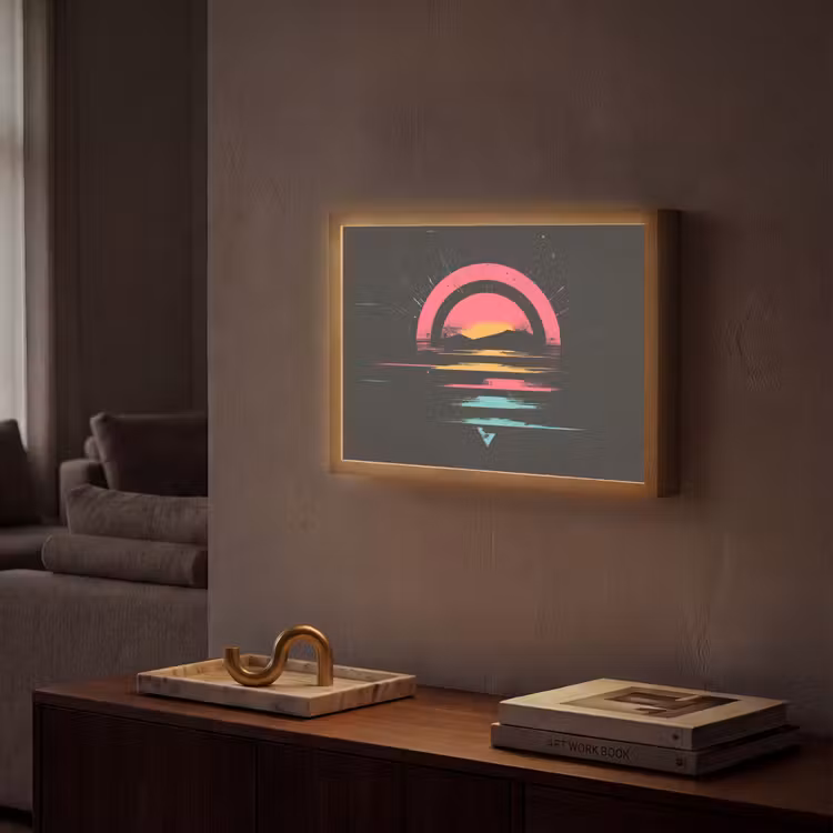 Lightbox - Wandlamp - Cirkel - Abstract - Roze — 2