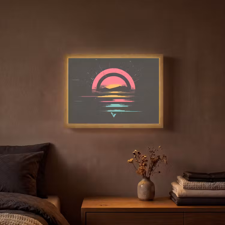 Lightbox - Wandlamp - Cirkel - Abstract - Roze — 3
