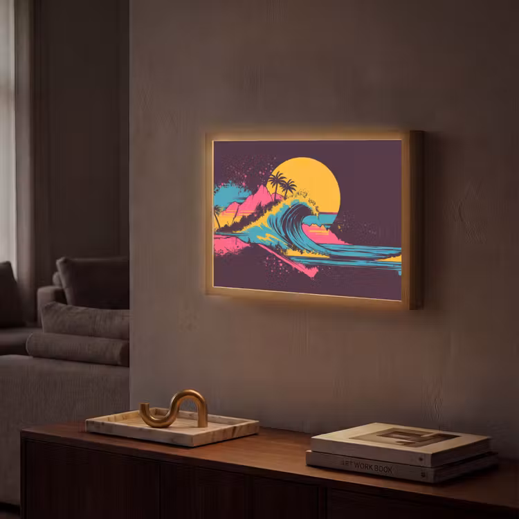 Lightbox - Wandlamp - Golf - Kleurrijk - Zon - Palmbomen — 2