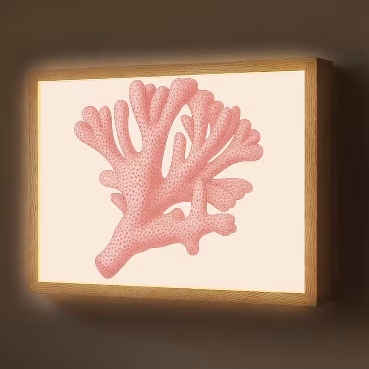 Lightbox - Wandlamp - Koraal - Stipjes - Roze — 1