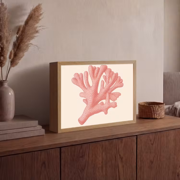 Lightbox - Wandlamp - Koraal - Stipjes - Roze — 4