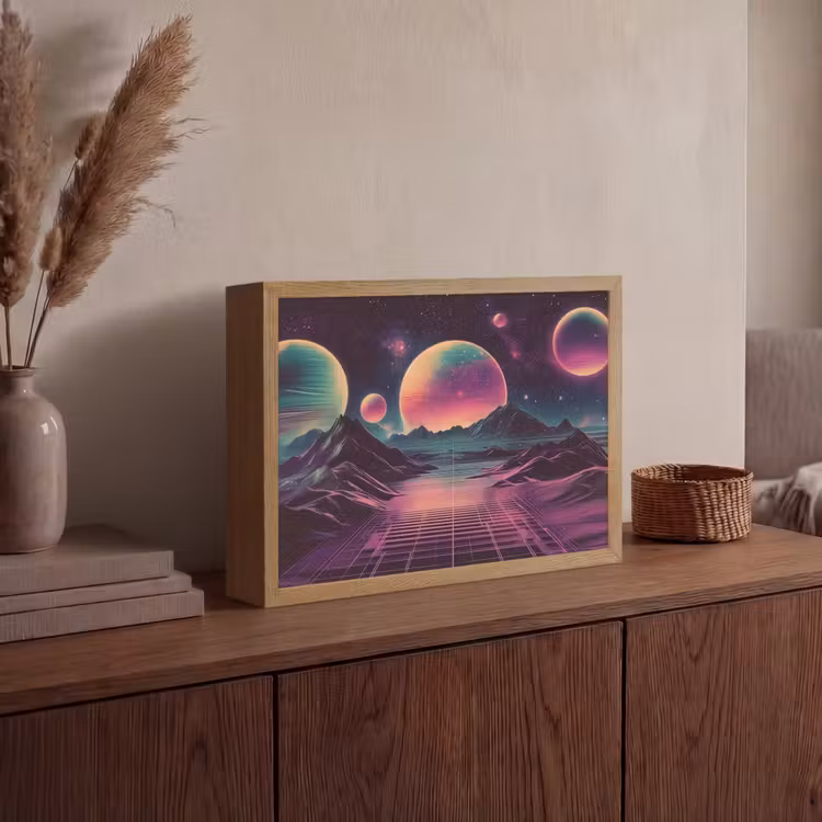 Lightbox - Wandlamp - Landschap - Planeten - Horizon - Paars — 4