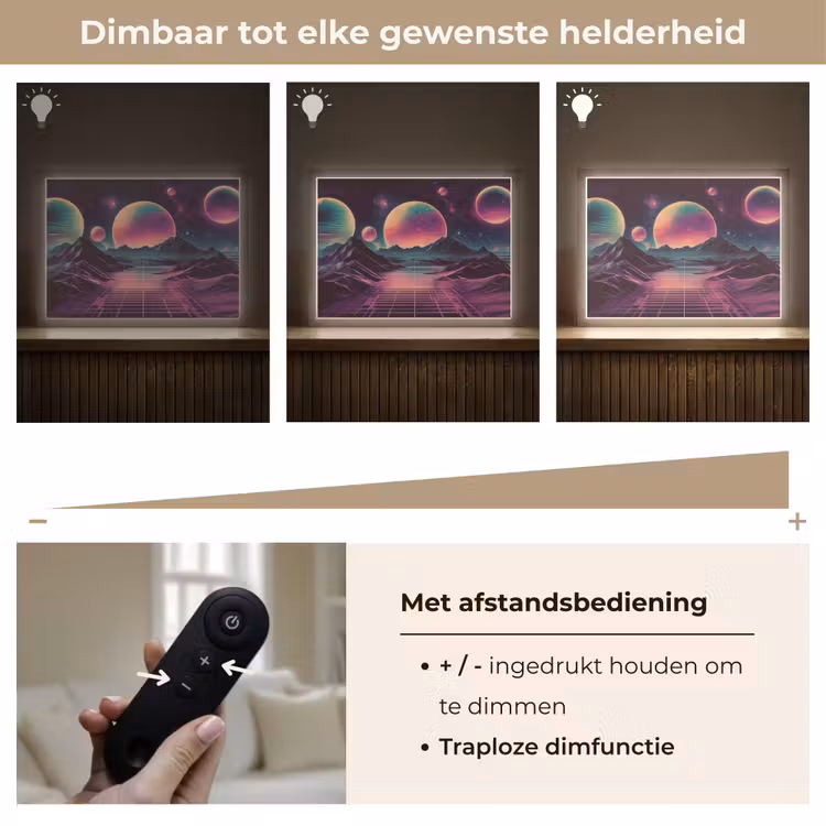 Lightbox - Wandlamp - Landschap - Planeten - Horizon - Paars — 9