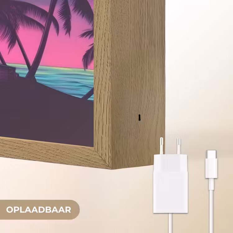 Lightbox - Wandlamp - Palmbomen - Hoofd - Metallic - Zonsondergang — 7