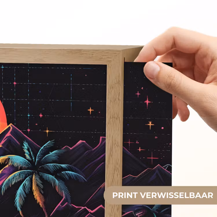 Lightbox - Wandlamp - Palmbomen - Neonbergen - Sterrenhemel - Zon — 5