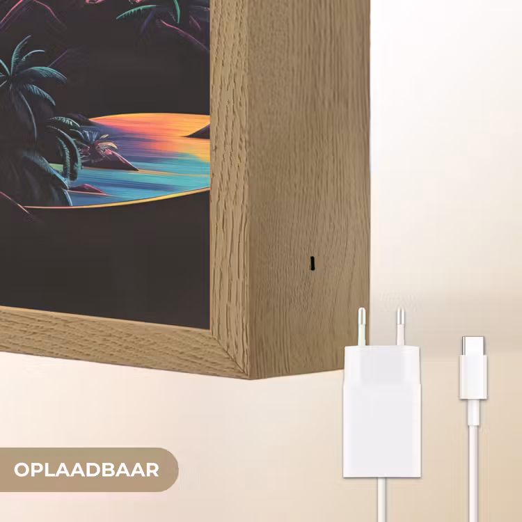 Lightbox - Wandlamp - Palmbomen - Neonbergen - Sterrenhemel - Zon — 7