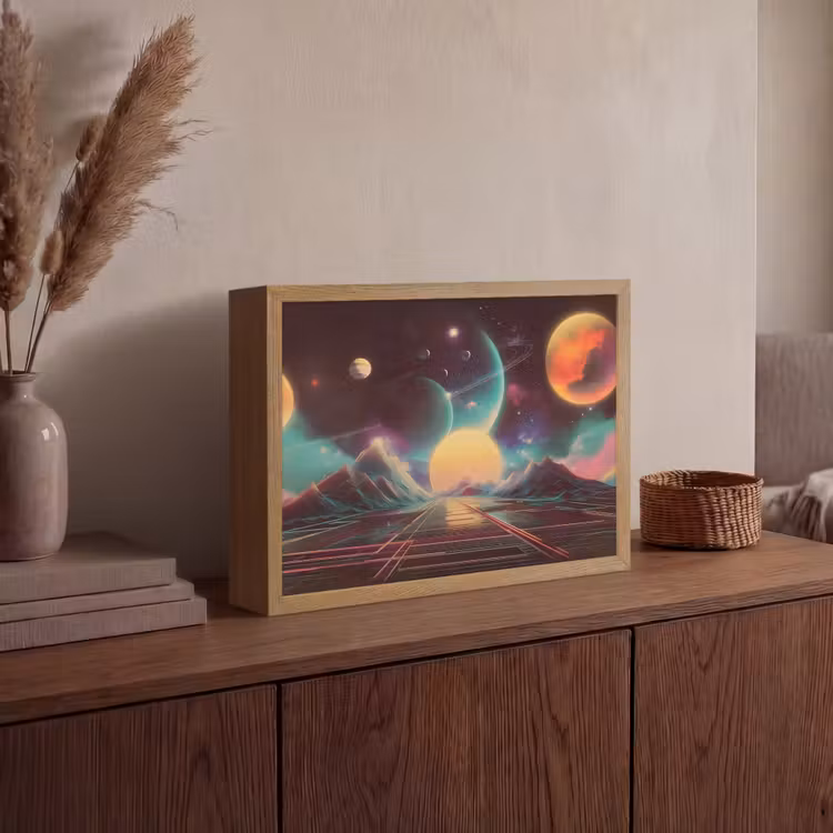 Lightbox - Wandlamp - Planeten - Neon - Berglandschap - Zon — 4
