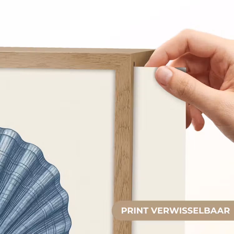 Lightbox - Wandlamp - Ribbels - Blauw - Schelp — 5