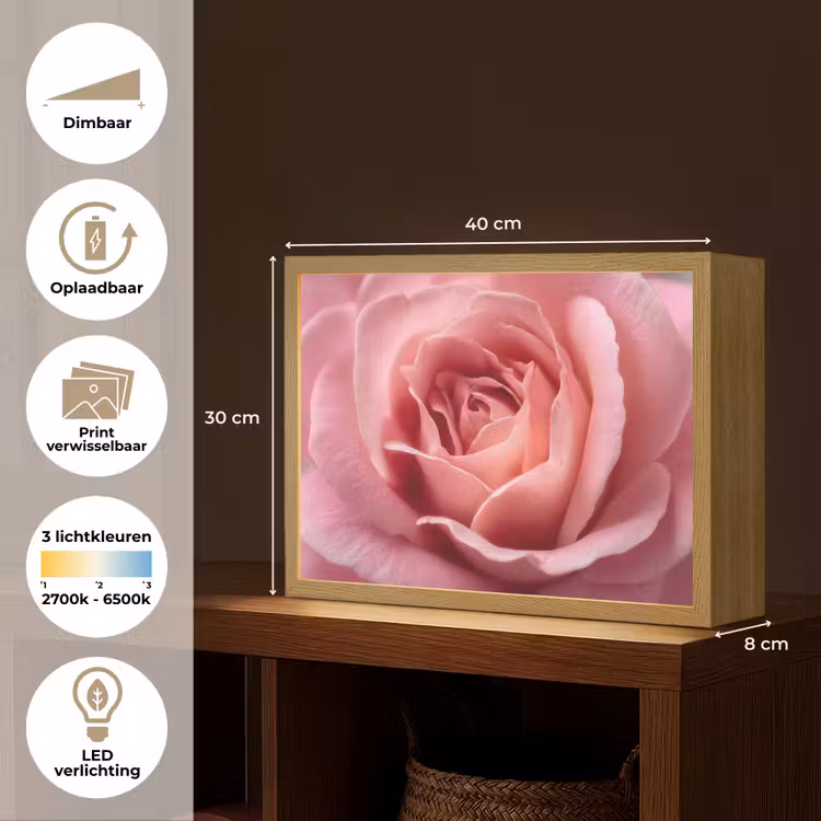 Lightbox - Wandlamp - Roze - Roos - Romantisch — 10