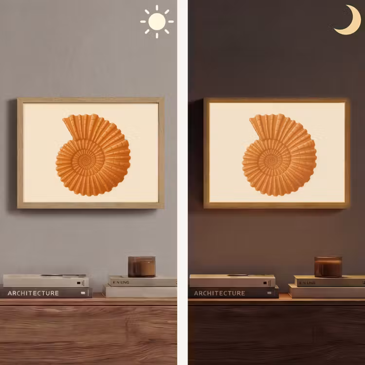 Lightbox - Wandlamp - Schelp - Oranje - Ribbels — 6
