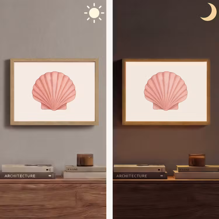 Lightbox - Wandlamp - Schelp - Roze - Ribbels — 6
