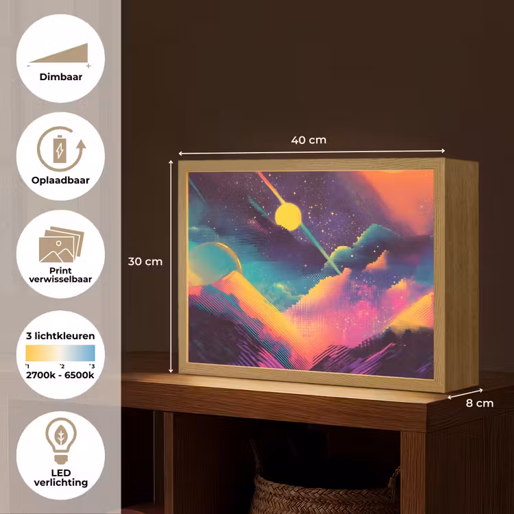Lightbox - Wandlamp - Sterren - Bergen - Kleurrijk — 10