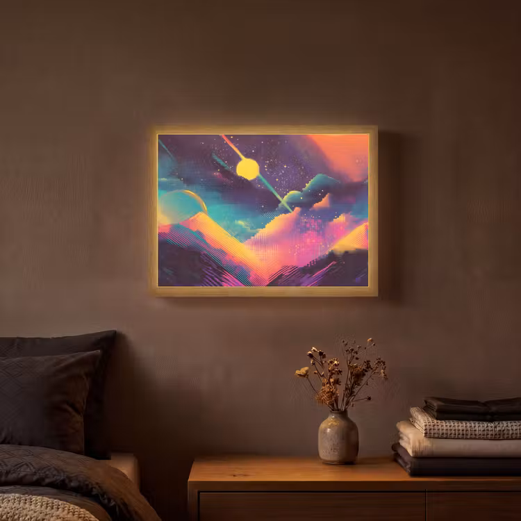 Lightbox - Wandlamp - Sterren - Bergen - Kleurrijk — 3