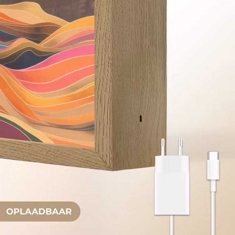 Lightbox - Wandlamp - Zon - Kleurrijk landschap - Bergen — 7