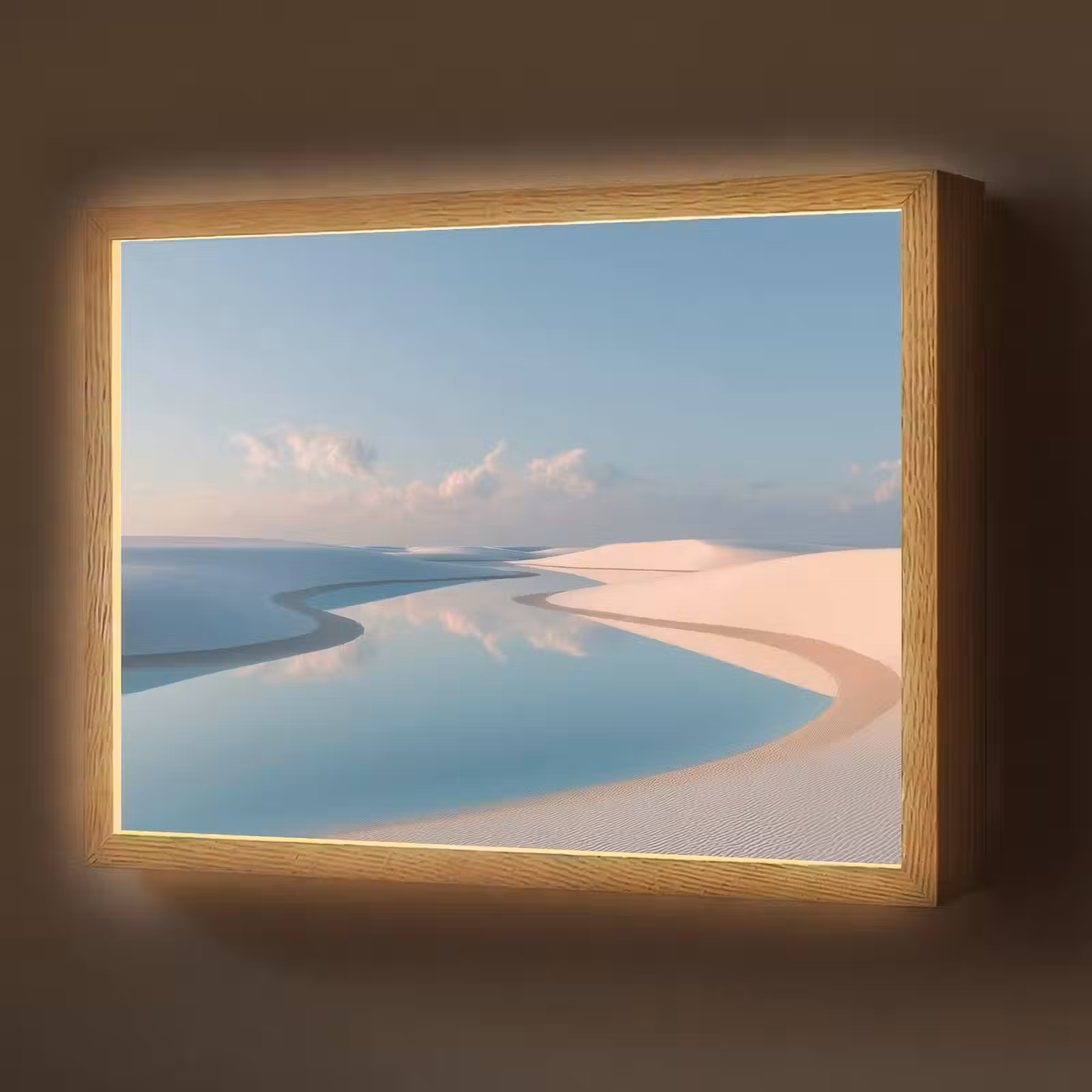 Lightbox - Wandlamp - Duinen - Waterplas - Oneindige rust — 1