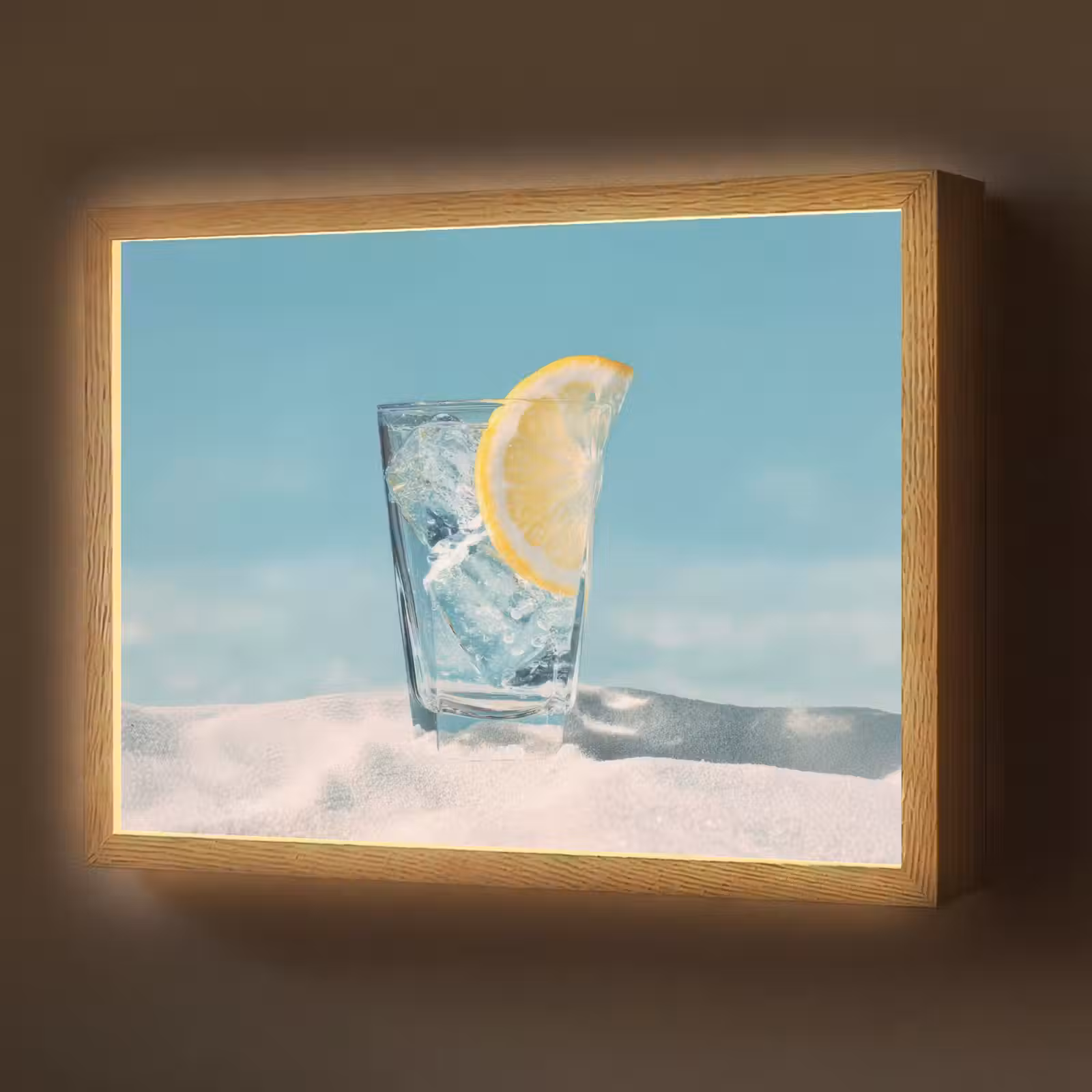 Lightbox - Wandlamp - Glas - ijsblokjes - Citroen — 1
