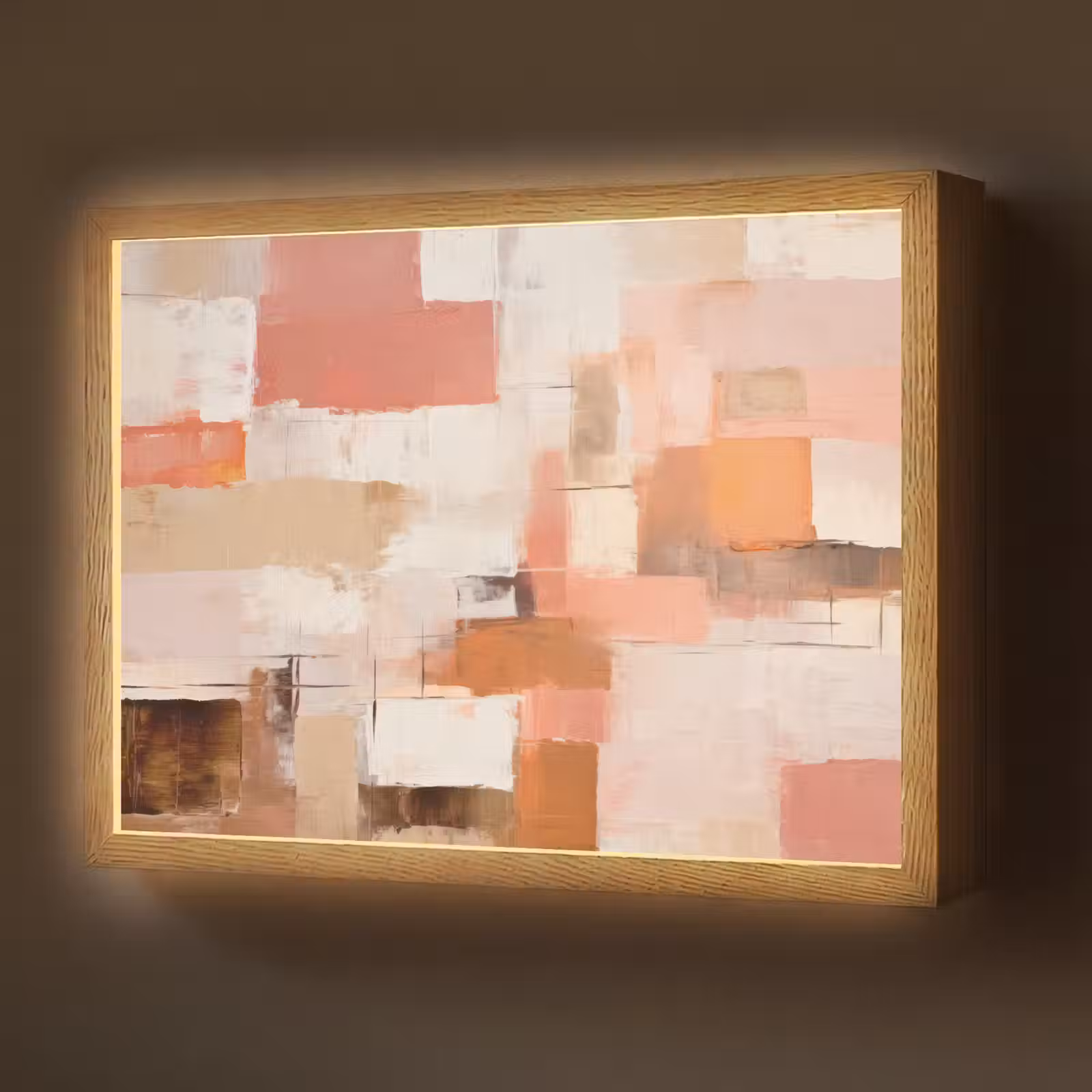 Lightbox - Wandlamp - Kunst - Roze - Abstract — 1